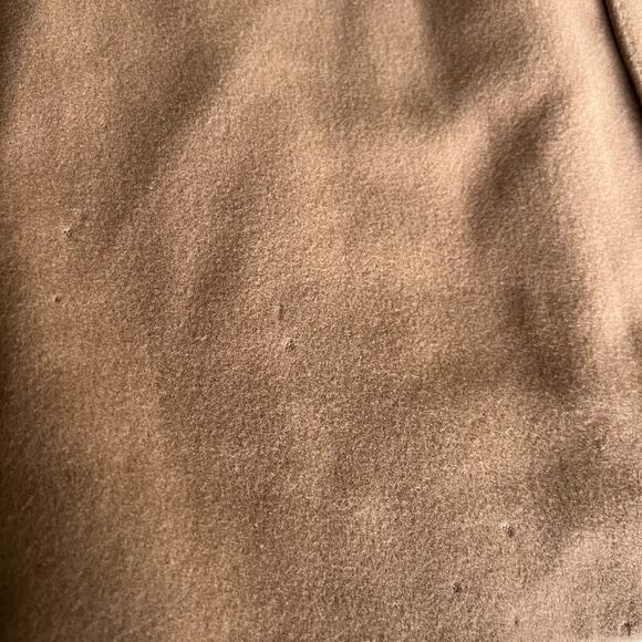 Woolmark Pure New Wool PeaCoat Men 42 R Length 45 Tan England Trench VTG 90s Y2K - Picture 8 of 16